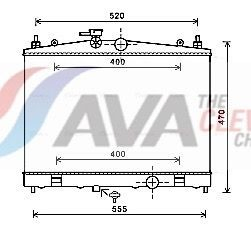 DN2338 AVA Радіатор охолодження двигуна